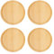 Holzteller für Kerze, 4er Set Kerzenteller, Holzteller für Kerze, Kerzenhalter runde Untersetzer für Kerzen, Durchmesser 9,5 cm Kerzen Dekoteller für Kerzen als Geschenkartikel(GRÖßE:9.5cm*9.5cm)