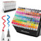 Alcohol Brush Marker,120 Colors Dual Tip Marker Pen for Adult Kid Colouring,Highlighter Markers Art Set for Kids Teachers Office & School Supplies,with Carrying Case & Storage Base