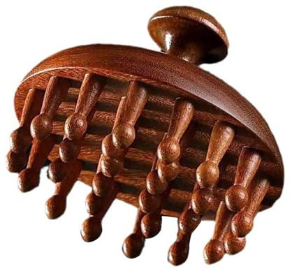 1 Stück Kopfhaut Massagebürste Holz, Scalp Massager, Premium Kopfmassage Bürste Shampoo Bürste,Nass Trocken,Scalp Massager