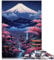 Puzzle 1000 Teile für Erwachsene. Wunderschöne Nachtansicht des Mount Fuji. Denksportspiel. Geschenk zum Geburtstag. 10,27 x 14,96 Zoll. Für Teenager ab 14 Jahren.