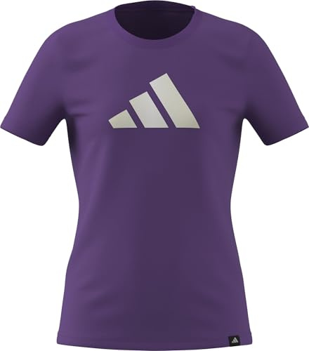 adidas Girl's Everyday Glam Graphic T-Shirt JUNIOR, Active Purple, 14-15 Years