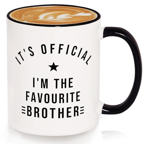 GoMelley Brother Gifts, Christmas Gifts for Brother Adult Mug, Funny Brother Christmas Birthday Gifts, Big Brother Gifts from Sister, 325ml