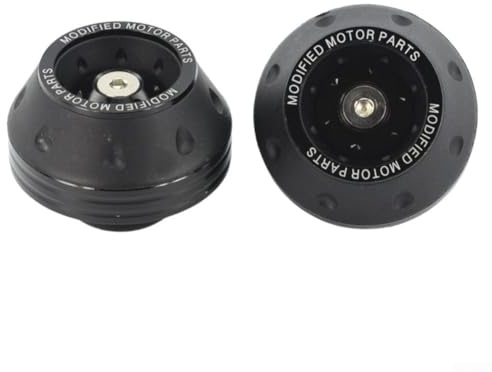 AugustknowU Motorcycle Scooter Front Shock Absorber | Crash Protection Aluminum Alloy Wheel Pads with Anti Drop Decoration to Protect Front Suspension (black)