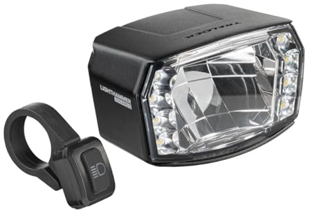 TRELOCK LS 990 Lighthammer Pro 300 Lux S-Pedelec E-Bike 12V Fahrradlicht - Inklusive Fernlicht-Schalter und Lenkerhalterungen – StVZO zugelassen