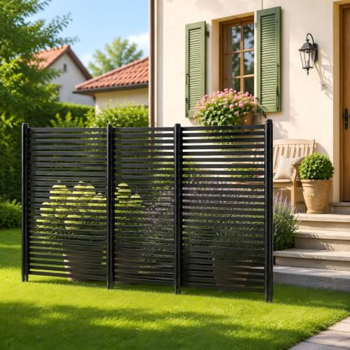 Zstar Metall Gartenzaun Set 3-teilig Rostfrei Dekorativ | No Dig Montage, faltbare Tierbarriere und Sichtschutz für Blumenbeete, Garten und Terrasse