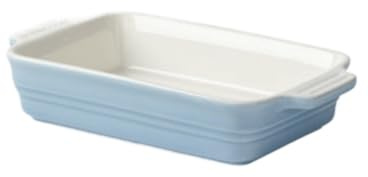 Fuente for hornear de cerámica con dos asas apta for microondas Universal(Blue)