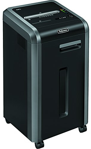 Fellowes Powershred 225i 100% Anti-Stau Aktenvernichter, Schneidleistung: 20 Blatt (Streifenschnitt) schwarz/Silber