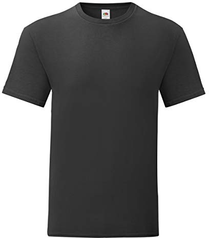 Fruit of the Loom Mens Sofspun® Short Sleeve T-Shirt (S) (Black)