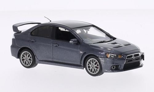 Mitsubishi Lancer Evo X Final Edition, metallic-dunkelgrau, RHD, Modellauto, Fertigmodell, Vitesse 1:43