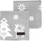 Ragged Rose Natalie Weihnachtsservietten, Baumwolle, Silbergrauer Weihnachtsstern, 40 x 40 cm (Set of 4)