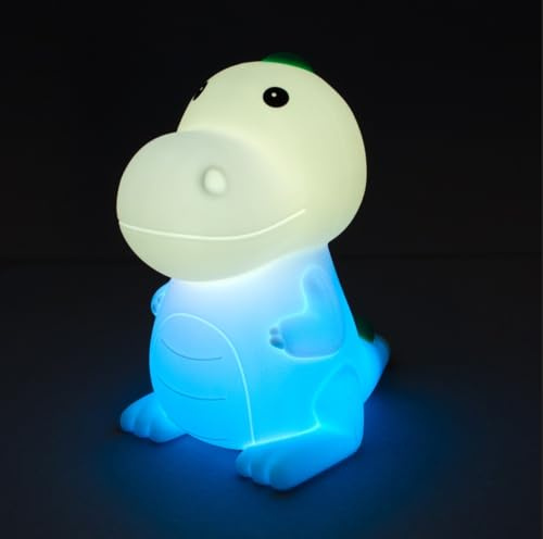 X4-LIFE LED Nachtlicht Dino, Nachttischlampe aus Silikon für Kinder, tragbar und wiederaufladbar, Touch-Steuerung, als Geschenk für Jungen und Mädchen