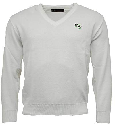 G5 APPAREL Bowls Lawn Bowling V-Neck White Jumper with Logo