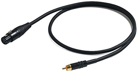 Proel CHLP270LU15 Cavo audio professionale con connessione RCA a Cannon XLR 3 Femmina 1,5mt, Nero