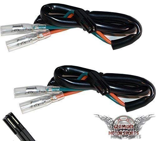 Germany Motorsports Motorrad Blinker Adapter Kabel für Blinkerwechsel Blinkerkabel für LED Halogen (Honda ab Bj. 04, 1 Paar)