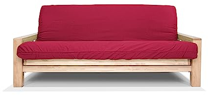 Sofabett Vienna, Futonbezüge Bordeaux, 200x140x30 cm