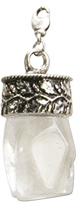 Alpenflüstern Trachten-Anhänger Bergkristall für Charivari oder Trachtenkette (antik-silber-farben) AAH114