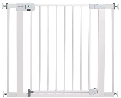 Safety 1st Easy Install Baby Gate for Doorways, Auto-Close Pressure-Mounted Magnetic Latch, Indoor Dog Gates, No Drilling, Fits 29-38, White