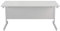 Office Hippo Heavy Duty Rectangular Cantilever Desk, Home Office Table + Integrated Cable Ports, PC Desk for Home, 5 Yr Wty - White Frame/White Top, 140cm x 80cm