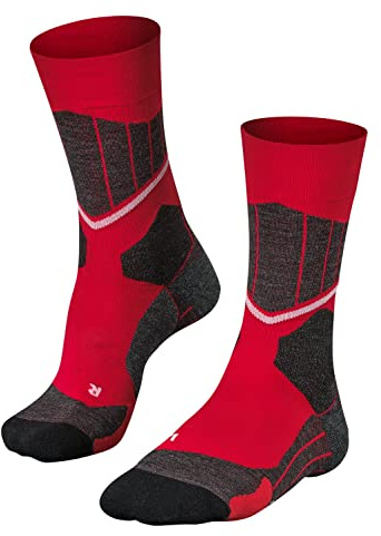 FALKE Women's SC1 W So Wool Warm Thick 1 Pair Skiing Socks, Red Lipstick 8000, 2.5-3.5