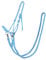 QHP Knotenhalfter mit Zügeln robustes 10 mm dickes Seil (Pony, Sky)