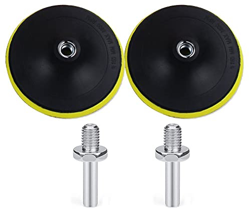 OxoxO Almohadilla de respaldo con gancho y bucle de 7 pulgadas / 180 mm Lijadora orbital Almohadilla de lijado Adaptador de taladro M14 (paquete de 2)