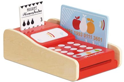 Le Toy Van – Honeybake Rollenspiel Kartenlesegerät aus Holz | Ideal für Rollenspiel Supermarkt, Lebensmittelladen oder Café, TV320