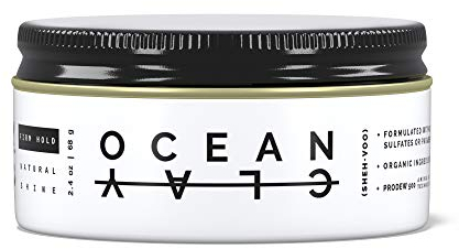 (SHEH•VOO) Ocean Clay – Premium Haarstyling-Ton für Herren – fester Halt + natürlicher Glanz – sulfat- und parabenfrei (68 g)