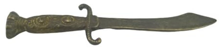 artigianatodaloise - Coupe-papier en laiton vieilli artisanal, coupe cartes, sabre pognal - Coupe-papier 2
