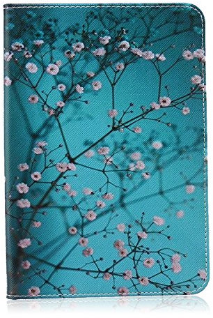 X-Best Caso sveglio abbastanza per Samsung Galaxy Tab 8.0 S2, Cuoio Premium copertura del basamento della cassa del foglio per il 2015 Galaxy Tab S2 (SM-T710 / T715 / T713 / T719) Plum Blossom