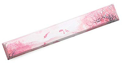 Benemate 5-Side Dye-subbed PBT Spacebar Keycap Cherry Profile DIY Keycap 6.25U 6.25X for Gaming Mechanical Keyboard, Sakura Valley Brand