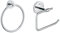 Grohe Essentials Badaccessoires - Handtuchring chrom 40365001 & Bau Cosmopolitan Accessoires Bath WC-Papierhalter, chrom, 40457001