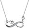 F.ZENI Damen Kette 925 Sterling Silber Unendlichkeit Kette Funkeln Kubisches Zirkonia Liebe für Immer Kette für Frauen Mädchen Schmuck Geschenk mit Geschenkbox
