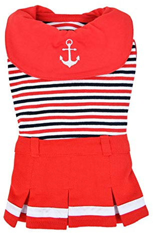 Puppia Hundebekleidung Nautical, Rot, M