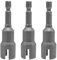 3 Pcs Drill Bit Socket Tool Set, 1/4 Hex Shank, Slot Wing Nut Drill Bit Socket Wrenches, Panel Nuts Screws Eye C Hook Bolt