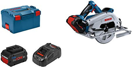 Bosch Professional 18V System BITURBO Cordless Circular Saw GKS 18V-68 C (incl. 1x ProCORE 5.5Ah Battery, Charger GAL 1880 CV, 1x Saw Blade, Parallel Guide, Inlay, L-BOXX)