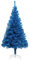 vidaXL Künstlicher Weihnachtsbaum mit Ständer Christbaum Tannenbaum Dekobaum Kunstbaum Weihnachten Dekoration Weihnachtsdeko Baum Blau 210cm PVC