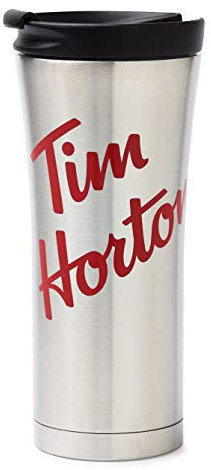 Tim Hortons Mug de voyage en acier inoxydable.