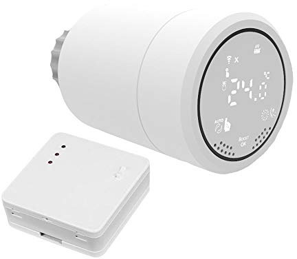 Cenbey Wifi Trv Tuya Zigbee Radiator Thermostat Valve Thermostatic Radiator Valve Smart Trv Valve Tuya Zigbee Thermostat Zigbee Wifi For Boiler And Radiator (1 Receiver 6 Valves)