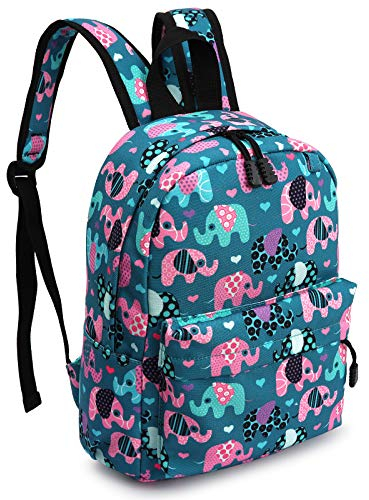Zicac Kinderrucksack Mädchen Kleinkind Schule Tasche kindergartenrucksack Elefant Daypack Cartoon Münze Geldbörse for 3-5 Jährige, Rosa, 23 x 13 x 30CM