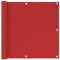 vidaXL Ecran de Balcon Brise-Vue Brise-Vent Store de Jardin Ecran de Protection Ecran d'Intimité Jardin Extérieur Rouge 90x500 cm PEHD
