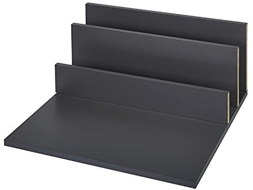 Spanplattenset Boden und Rückwand anthrazit passgenau für Schubladensystem JUNKER-SLIM mit einer Tiefe von 500 mm und Korpus-Außenbreite 500 mm (bei 16 mm Korpus-Seitenstärke)