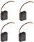 eMagTech 2 pares de cepillos de carbón para motor 8 x 14 x 18 mm, compatibles con METABO W16167 W16178 W16230 W19178 W19180 Parkside PWS230SE accesorio de repuesto para amoladora angular