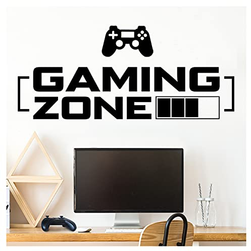 Little Deco Wandtattoo Kinderzimmer Gaming Zone I 120 x 52 cm (BxH) I Controller Wandaufkleber Jugendzimmer Sticker Junge Flur Wandsticker Kinder Aufkleber W5596