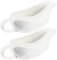 caihuashopping Salsera de Porcelana 2 unids Barcos de Salsa de cerámica en contenedor Blanco Salsa de Porcelana Barcos vajilla Salsera
