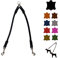 Hundeleine Doppelleine für 2 Hunde/Koppelleine Fettleder/Verbindungsleine Kleine und Große Hunde (55cm Breite: 12mm, Schwarz)
