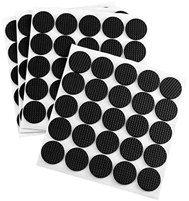QWORK® 100 Pièces Patin Chaise Antiderapant 25mm x 3mm, Tampon Autocollant en Mousse EVA Haute Densité pour Pieds de Meubles