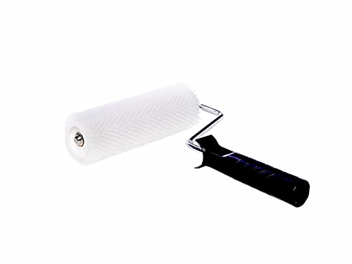 Entlüftungsroller mit Kunststoffdornen - Roller zur Entlüftung von Bodenbeschichtungen und selbstverlaufenden Ausgleichsmassen - Dornen 11mm (180 mm)