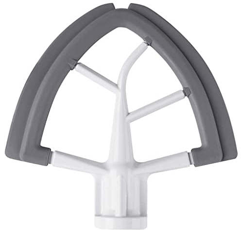 Flex Edge Beater for KitchenAid Tilt-Head Stand Mixer, 4.5/5 Quart Tilt-Head Flat Beater Paddle with Flexible Silicone Edges Bowl Scraper Paddle