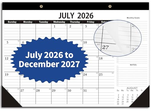 Desk Calendar 2026-2027,July 2026 to December 2027, Desk calendar 2026-2027 with to-do list,2027 Calendar 18 Months,Calendar 2026-2027-17 x 12 for Home or Office.