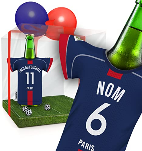 PERSONALISIERT Paris Trikot-Kühler Geschenk-Box Fanartikel Männer | Passend für FC Paris St. Germain PSG | Mann Freund Bruder Geburtstag Weihnachten Ostern Wichteln Trikotkühler by MyFanShirt DEFR